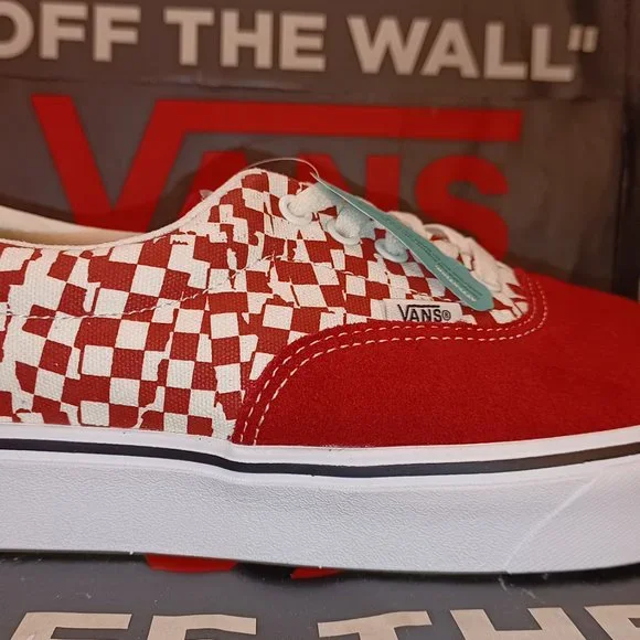 VANS Comfycush Era Men's 7.5/Women's 9 Tear Check Red/White VN0A3WM9V9Z